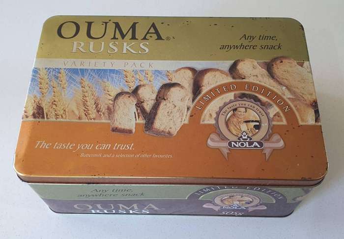 OUMA rusks tin as per photo