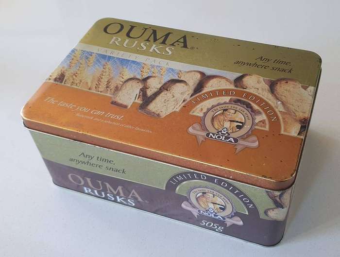 OUMA rusks tin as per photo