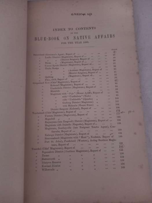 Blue-Book on Native Affairs - 1880 (scarce)