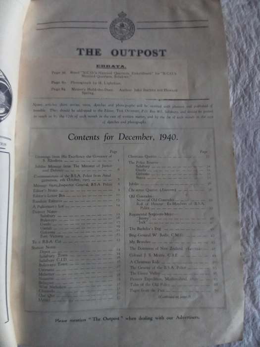 "The Outpost"  1890-1940 Jubilee and Christmas number 1940