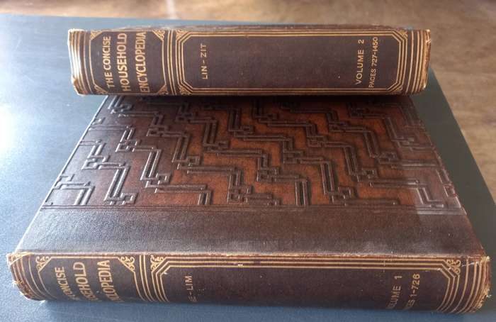 The Concise Household Encyclopedia, a practical guide to every branch of Homecraft, two volumes 1931