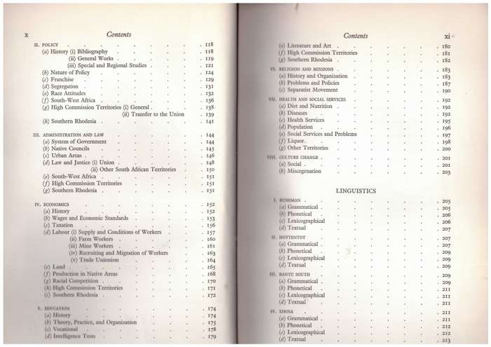 Selected Bibliography of Southern African Native Life and Problems ( I. Shapera)