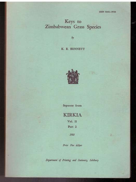 Keys to Zimbabwe Grass Species