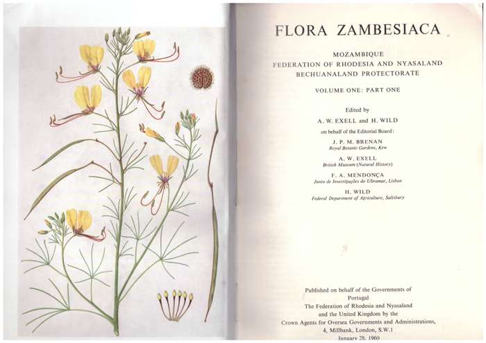 Flora Zambesiaca - Volume one, Part one