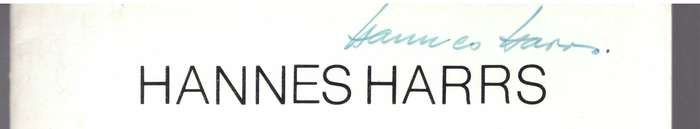 Hannes Harrs - exhibition booklet - SIGNED by Harrs