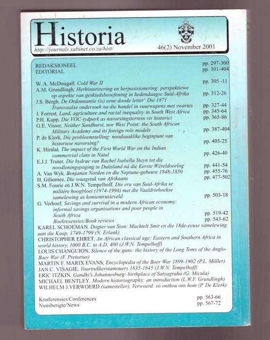 Historia November 2001