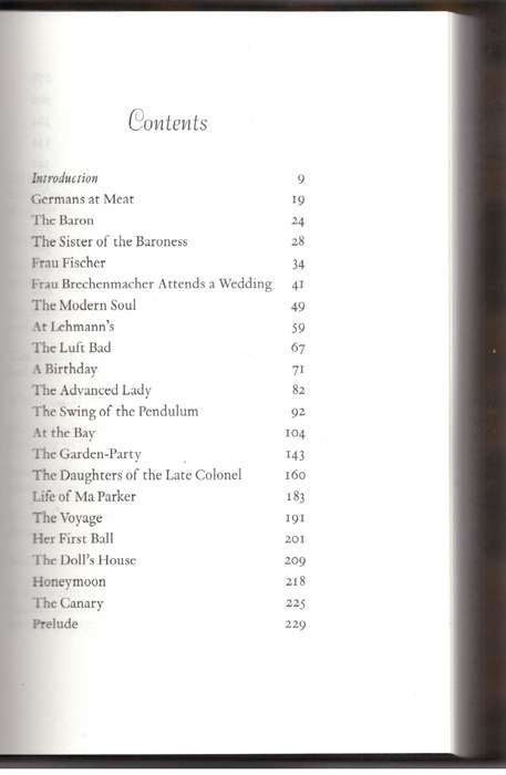 Short Stories, (Katherine Mansfield)