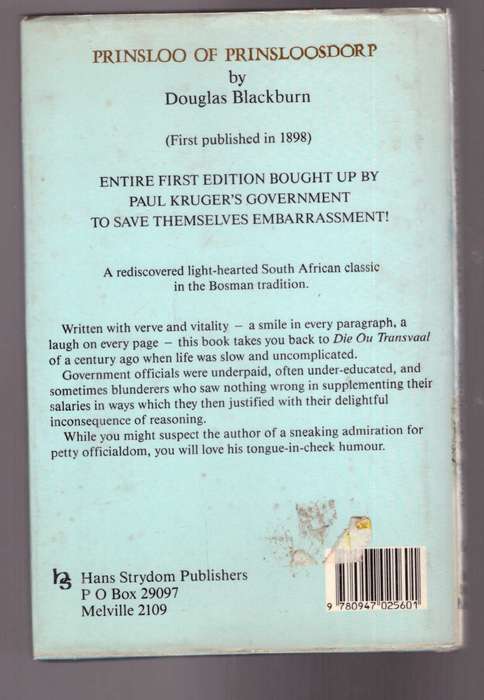 Prinsloo of Prinsloosdorp A tale of Transvaal Officialdom