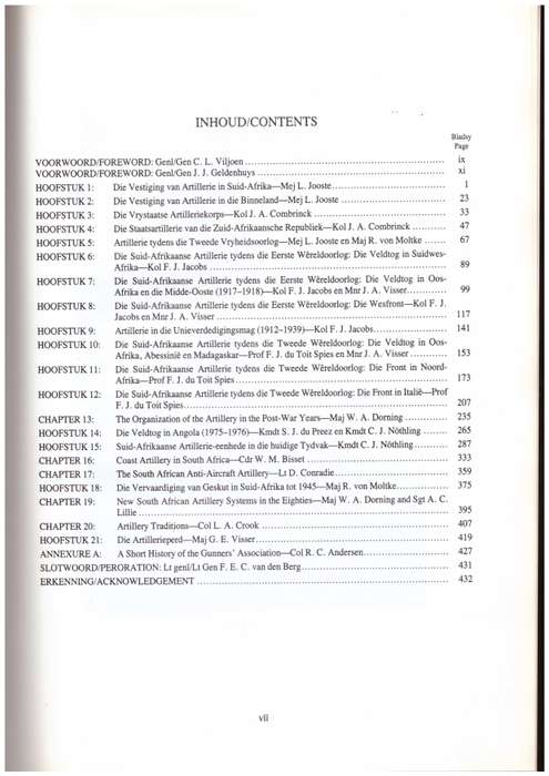 Ultima Ratio Regum, Artilleriegeskiedenis / Artillery History of South Africa