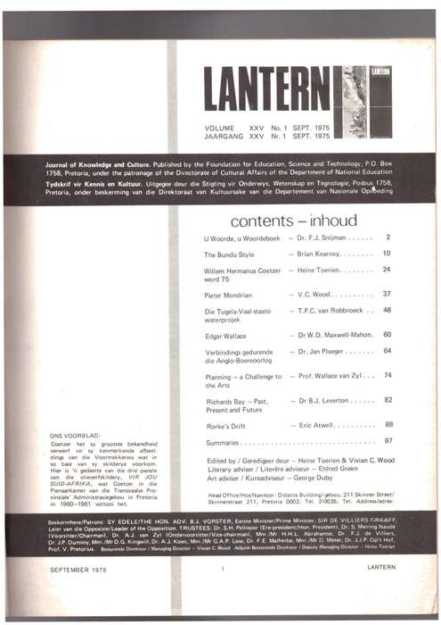 Lantern Journal, 1 Sept, 1975, No.1
