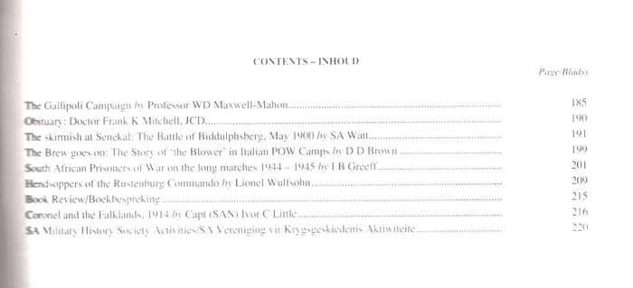 Military History Journal / Krygshistoriese Tydskrif, South African prisoners of war, Hendsoppers,