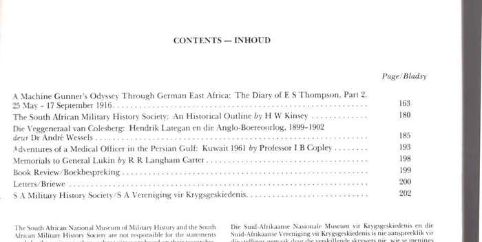 Military History Journal / Krygshistoriese Tydskrif,  Die Veggeneraal van Colesberg: Hendrik Lategan