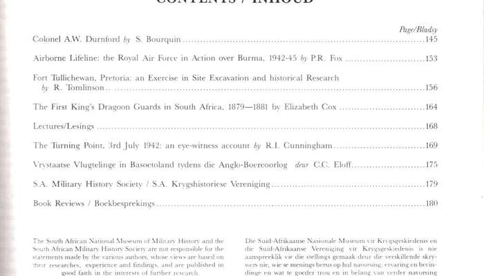 Military History Journal / Krygshistoriese Tydskrif,  Vrystaatse Vlugtelinge in Basoetoland, 1899