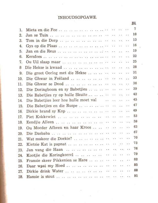 Stories vir Almal, oorspronklike kortverhale vir kinders, (1949)