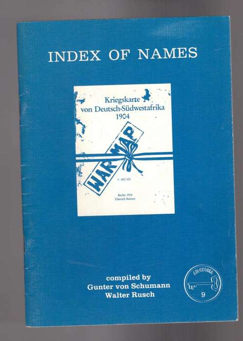 Index of Names - kriegskarte von Deutsch-Südwestafrika 1904