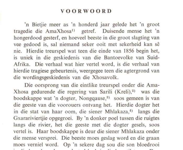 Nongqause en die Bloedrooi Son - THE TELLING OF NONGQAWUSE AND THE XHOSA CATTLE-KILLING