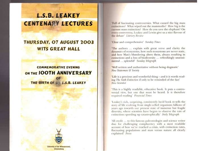 The Sixth Extinction - Richard Leakey and Roger Lewin, SIGNED