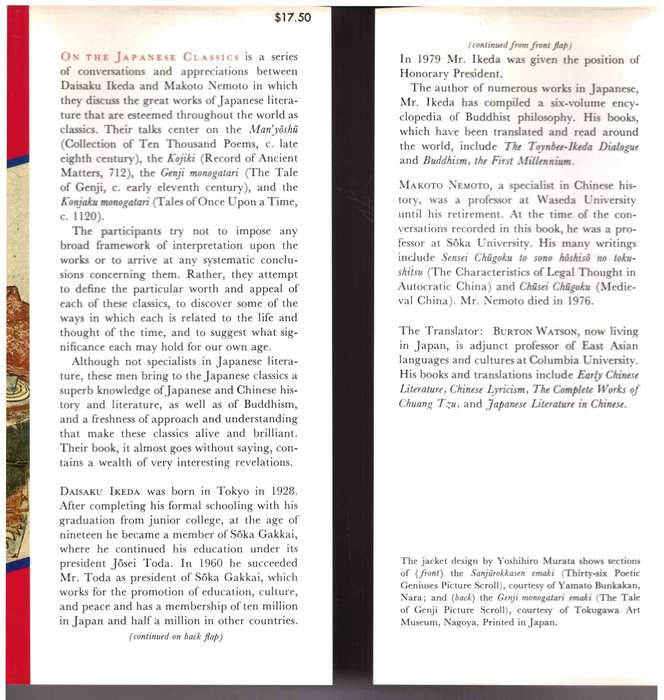 On the Japanese Classics Conversations and Appreciations (Japanese literature)