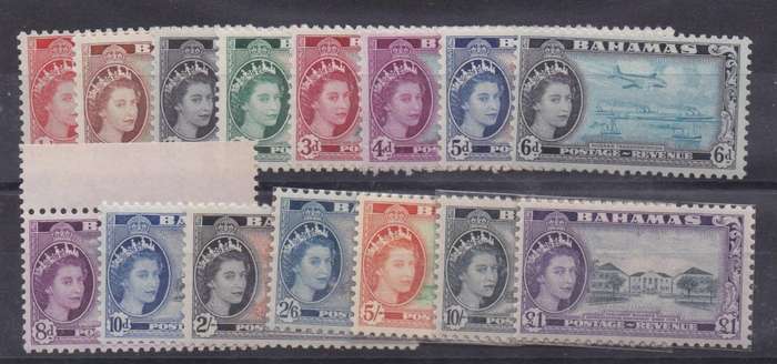Bahamas 1954 QEII set of 16 very fine unmounted mint