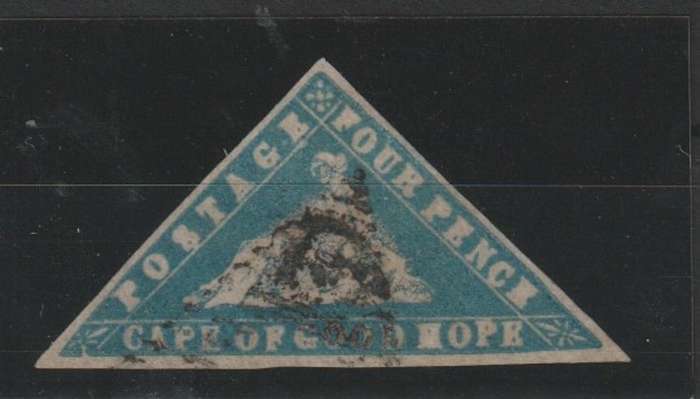 Cape of Good Hope 1861 Wood Block 4d blue  excellent colour and margins, superb used