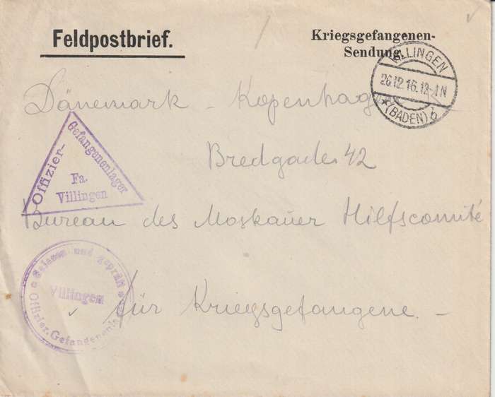 Germany 1915/17 WWI Prisoner of war covers x5