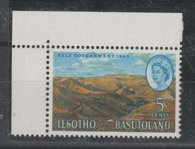 Lesotho 1965 New Constitution 5c inverted watermark very fine unmounted mint