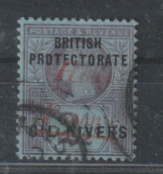 Niger Coast Protectorate 1893 Half Penny Type 7 on 2 1/2d very fine used