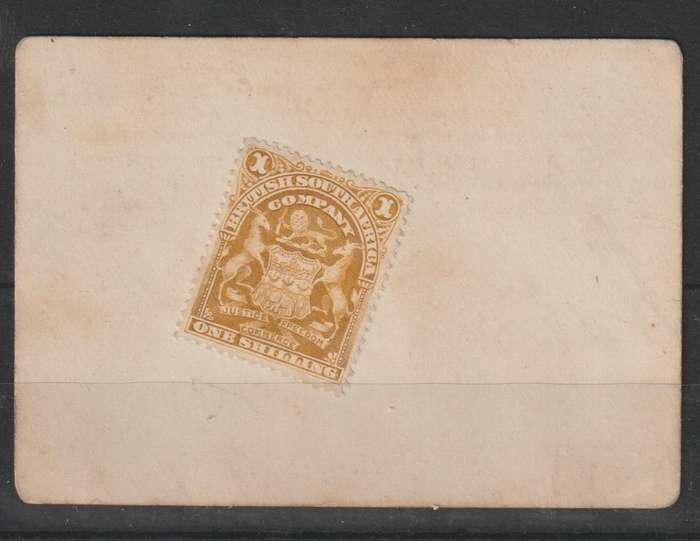 Rhodesia BSAC 1900 Marshal Hole Currency Card 1s small arms