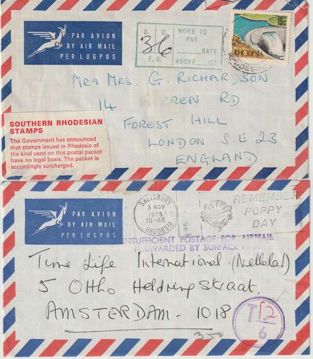 Rhodesia Covers special lot of 8 fine interesting lot