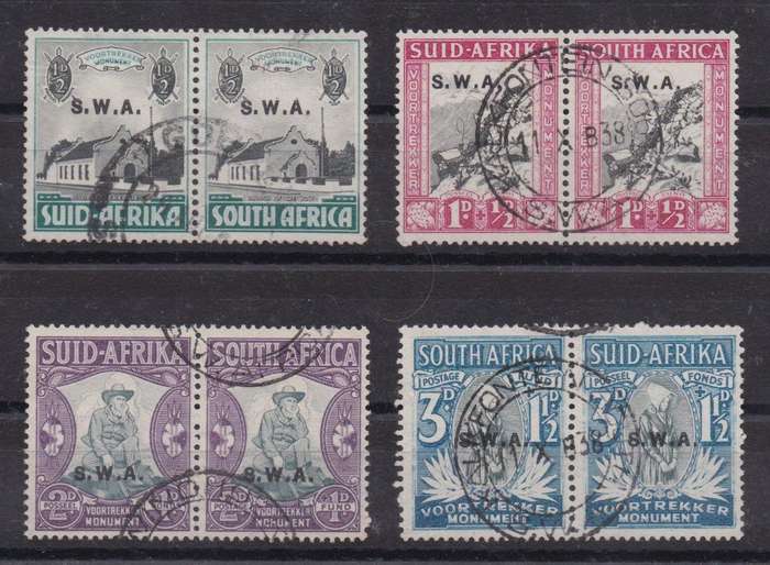 South West Africa 1935 Voortrekker set of 4 fine used