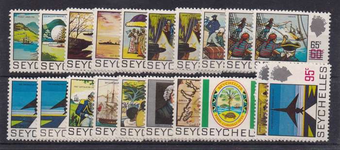 Seychelles 1969/75 Definitive set of 20 includes extra 40c & 95c very fine unmounted mint