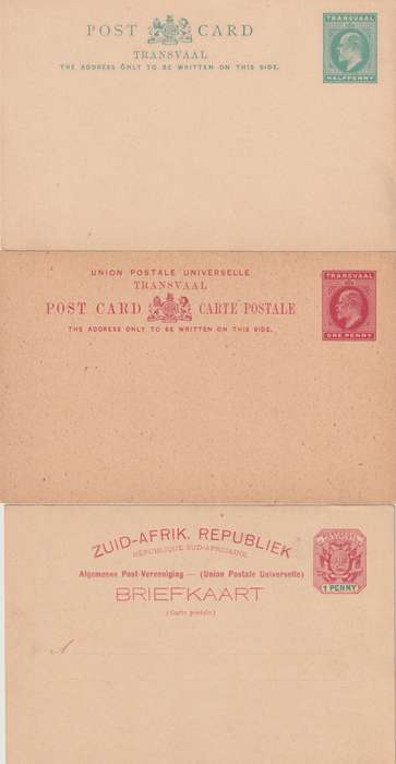 Transvaal Postal Stationary lot including wrappers, postcards fine unused