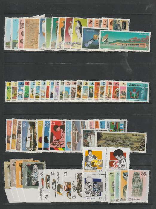 Zimbabwe 1980-1996 Collection virtually complete basic sets