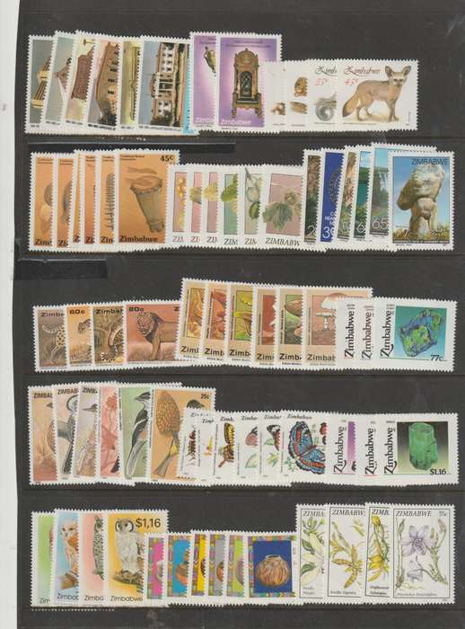 Zimbabwe 1980-1996 Collection virtually complete basic sets