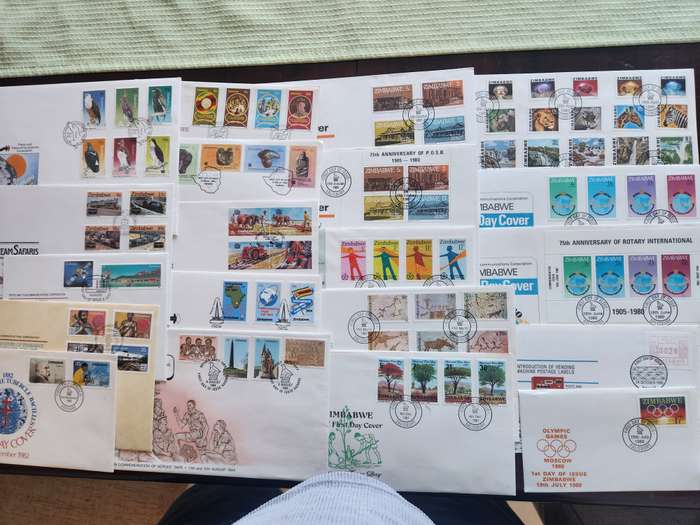 Zimbabwe First Day Cover collection including some Rhodesia's
