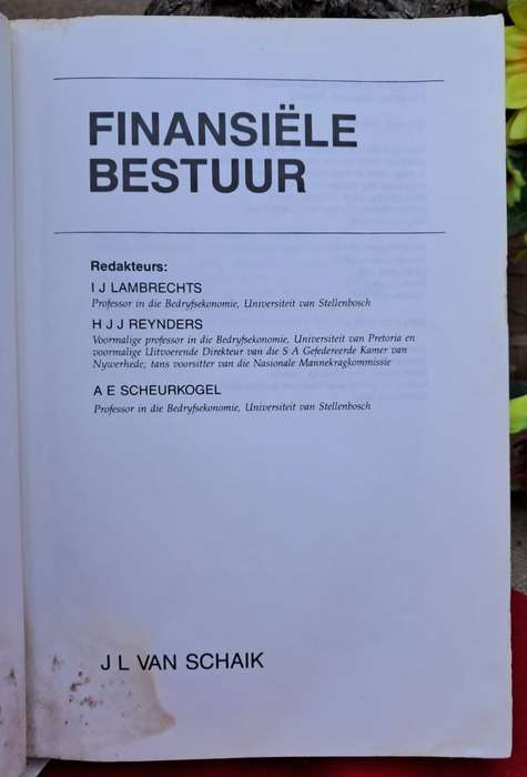 Finansiele Bestuur - 3e Uitgawe (1987)