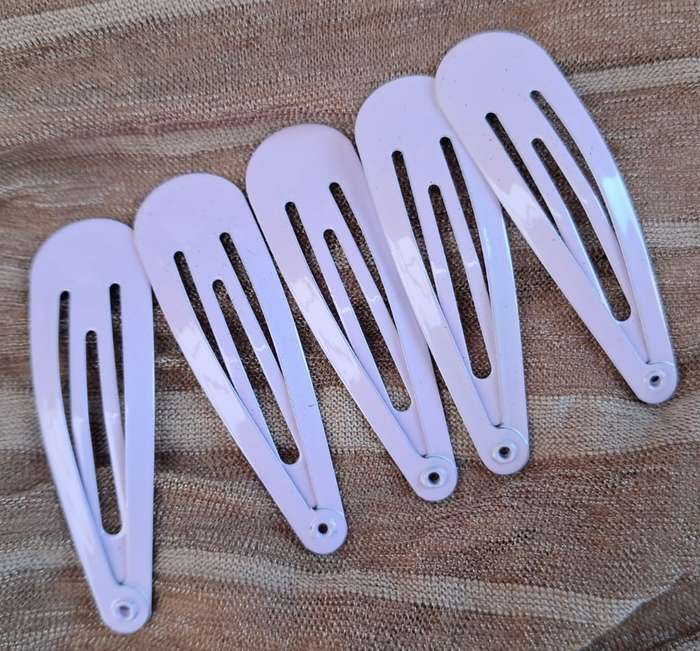 5cm Metal BB Hair Clips 5pk - Lively Lilac