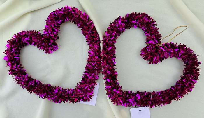 Tinsel Heart - Cerise (S)