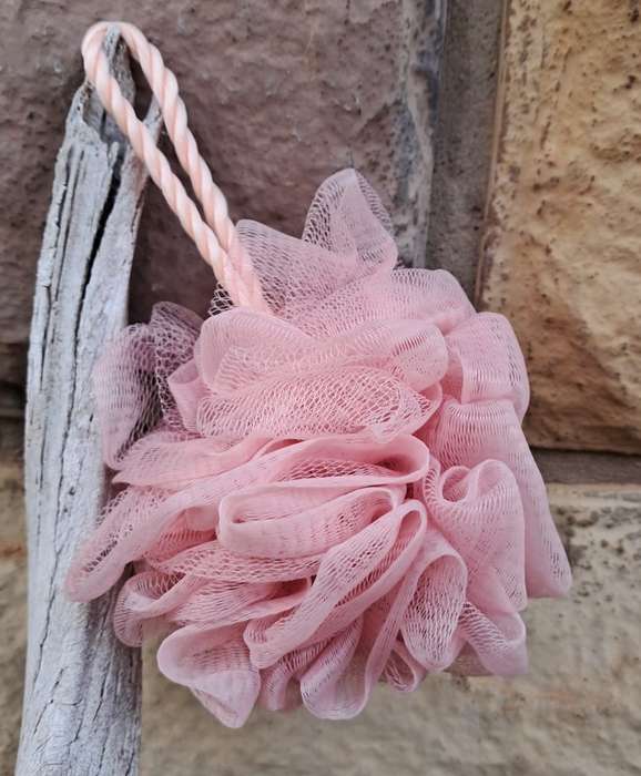 Bath Loofah Clicks - Dusty Pink
