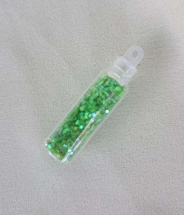 Nail Art Glitter Vials - Vibrant Green Glitter