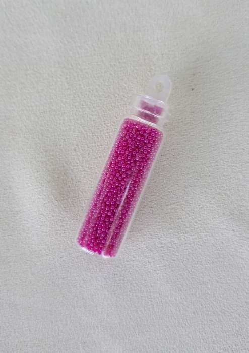 Nail Art Glitter Vials - Deep Pink Balls