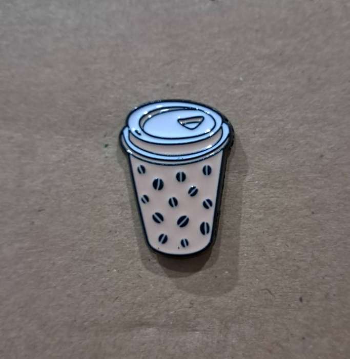 Enamel Metal Pin Badge Takeaway Coffee