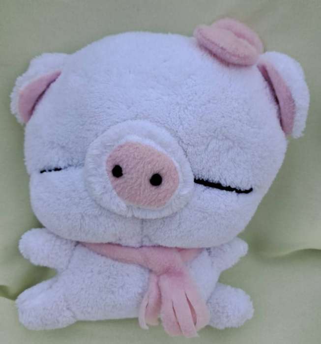 Plush White Pig