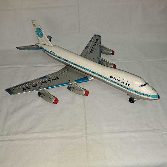 Tin Tinplate Boeing 747 Panam Jet Passenger Plane - No N7472PA