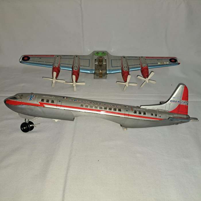 Tin Tinplate Electra II Passenger Plane - No AQON