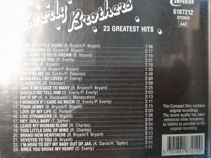 The Everly Brothers - 23 Greatest hits