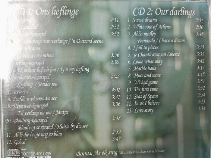 Rudi Claase/Corlea Botha - Ons Lieflinge/Our darlings (Double CD)