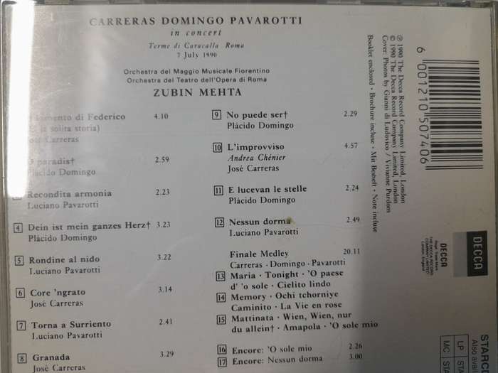 Carreras Domingo Pavarotti - In Concert