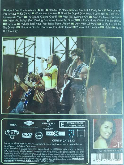 DVD: Shania Twain - UP! Live in Chicargo