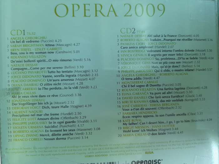 Opera 2009 (Double CD)